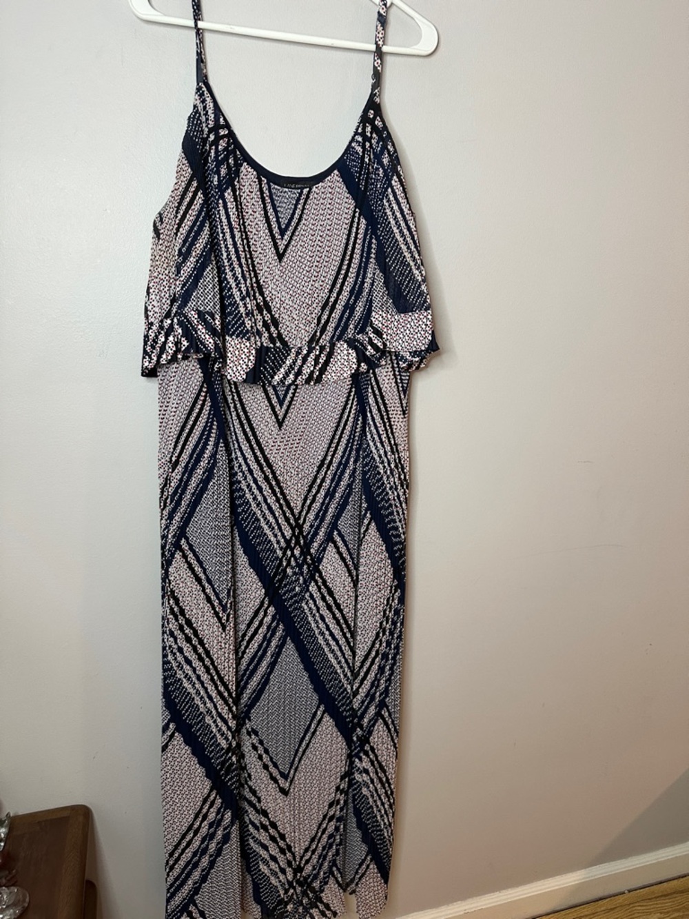 Lane Bryant Sleeveless Navy Geometric Maxi Dress size 22/24